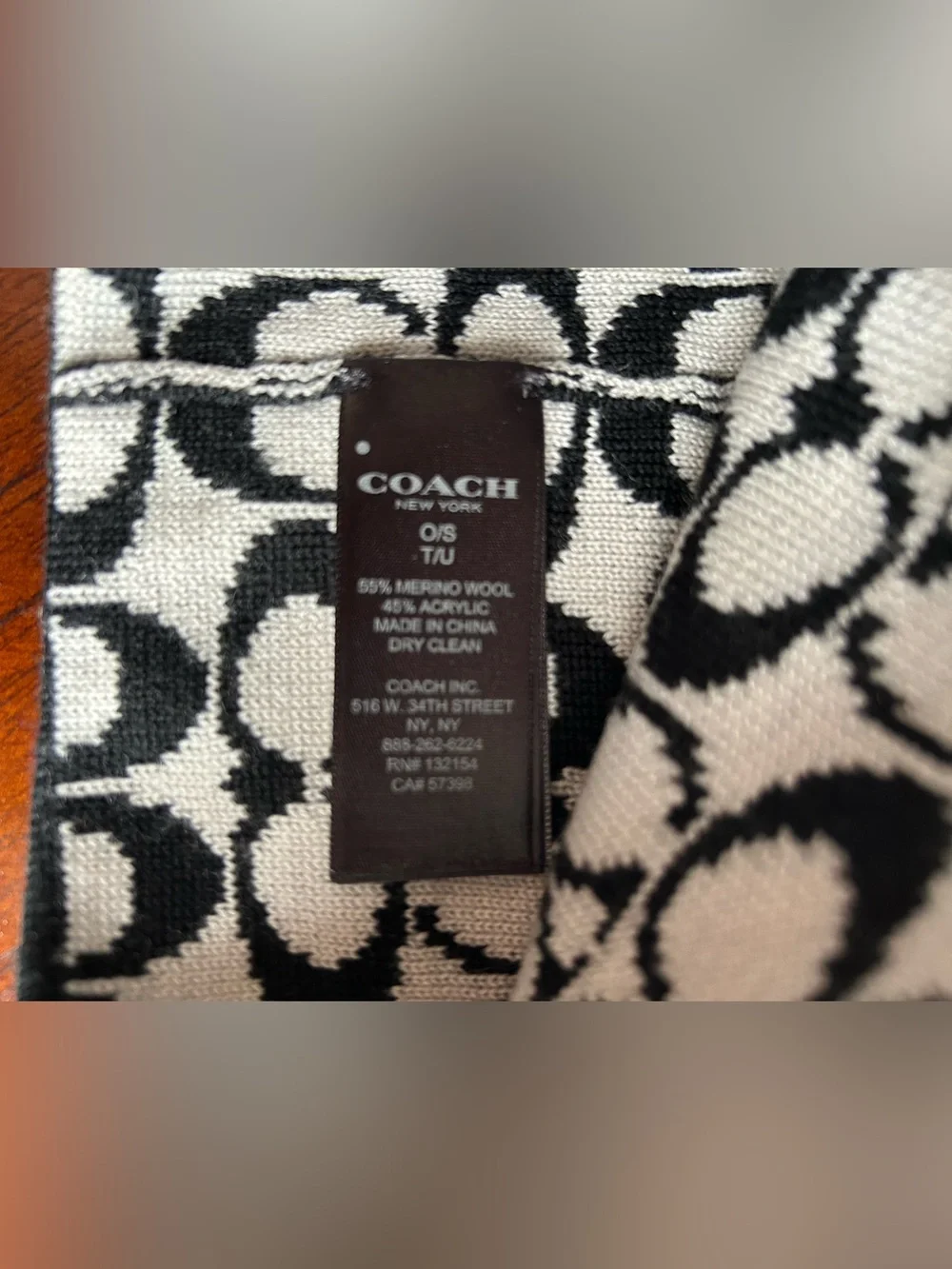 Coach knit beanie